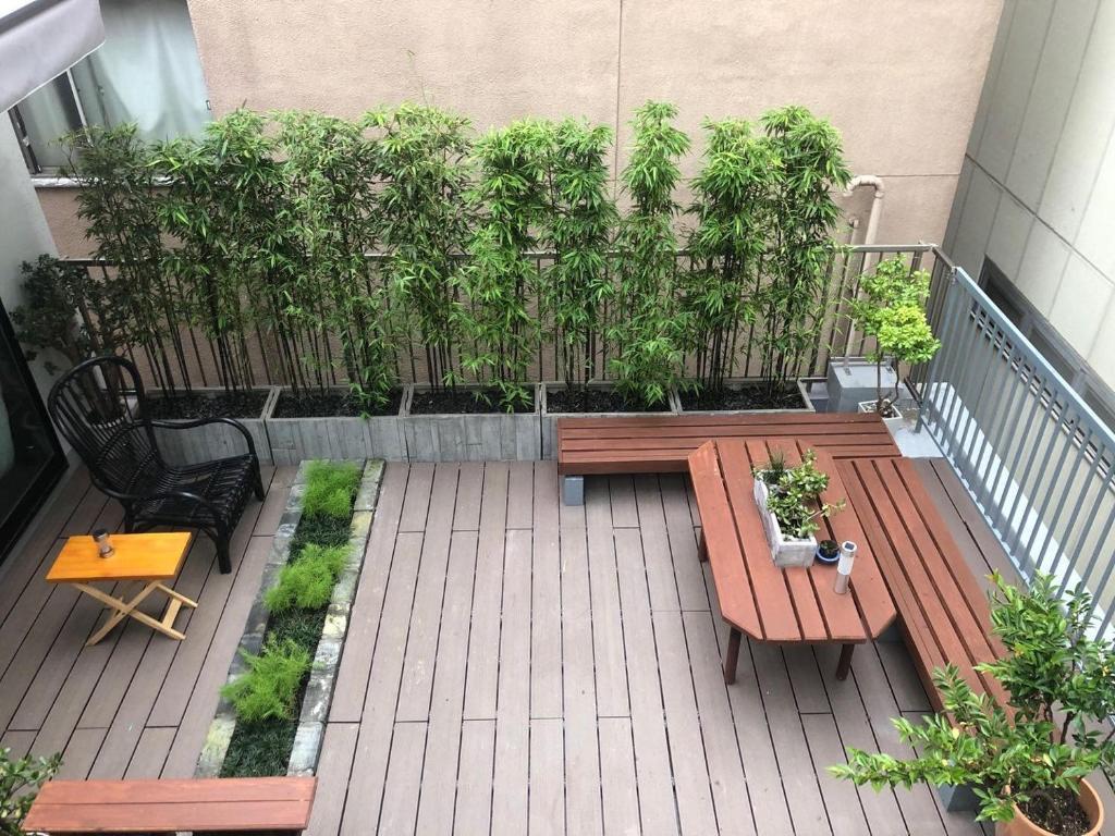 Balkón nebo terasa v ubytování Room Inn Shanghai 横浜中華街 Room 2