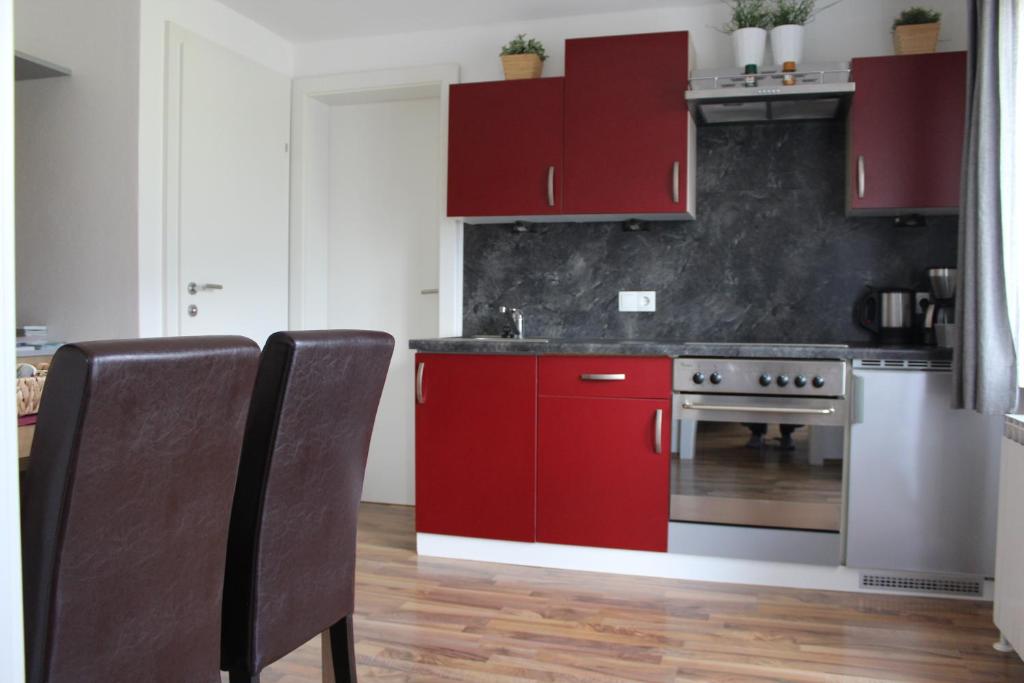 Kuchyň nebo kuchyňský kout v ubytování Apartment Seber