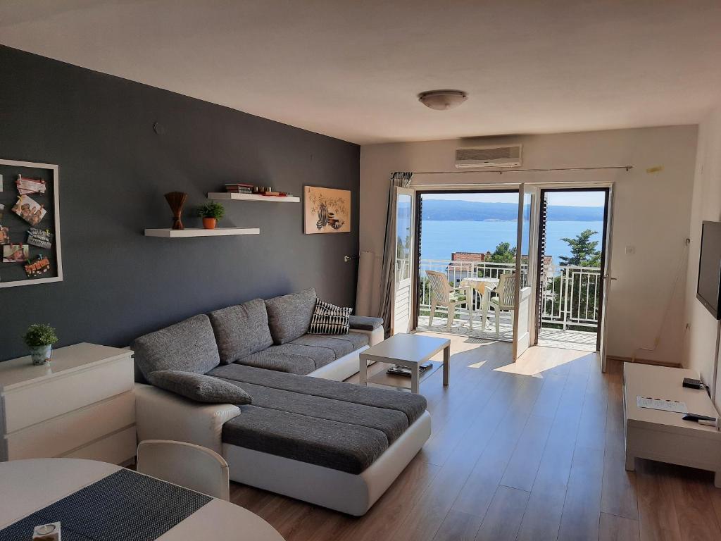 Χώρος καθιστικού στο Sea view Nona Apartment