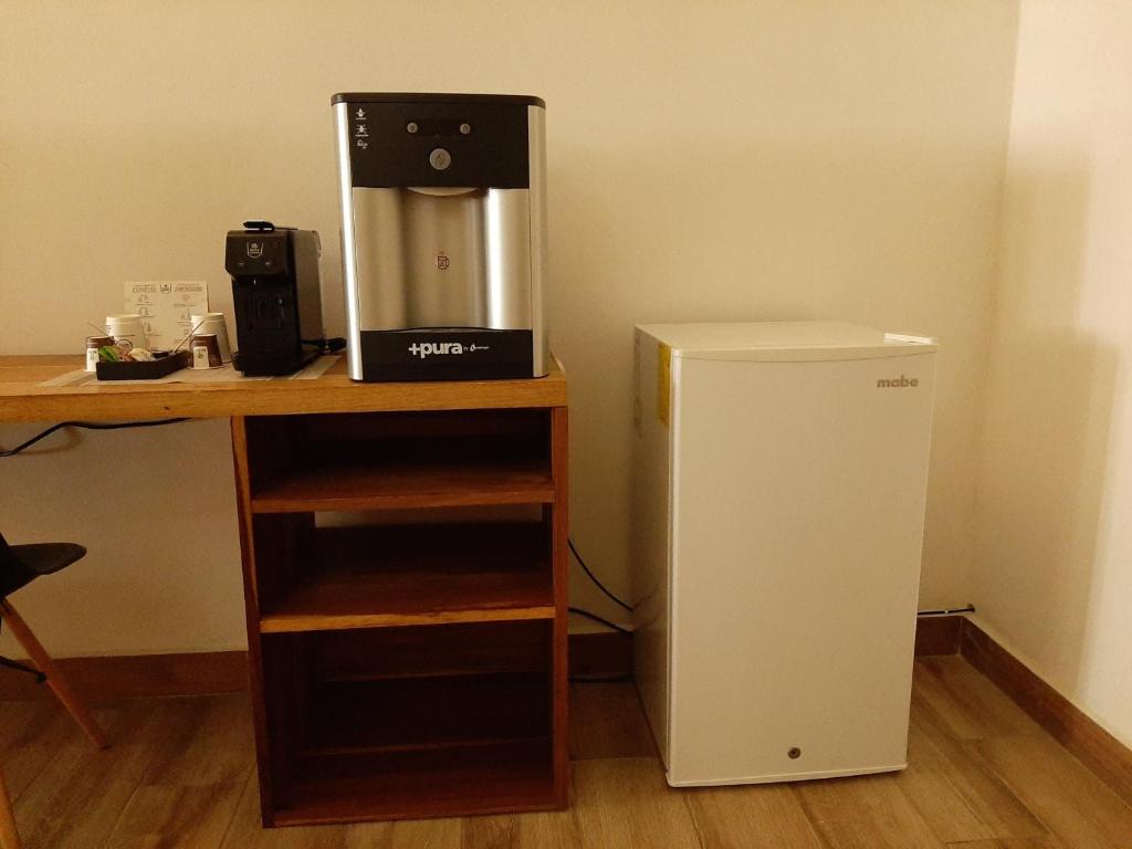 Kuchyň nebo kuchyňský kout v ubytování Cahuita Inn