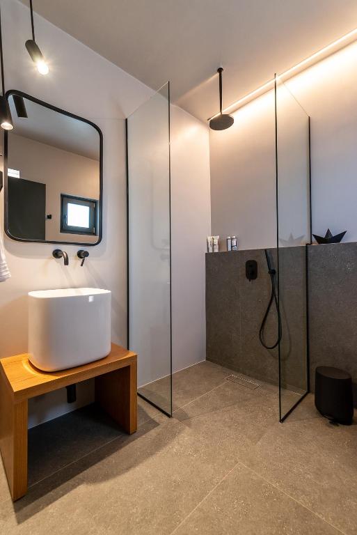 Koupelna v ubytování Orion suites
