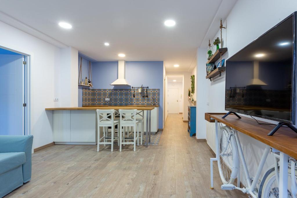 Kitchen o kitchenette sa Apartamentos Moreira & Betanzos