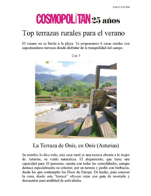 La Terraza de Onís, Bobia de Arriba – Precios 2022 actualizados