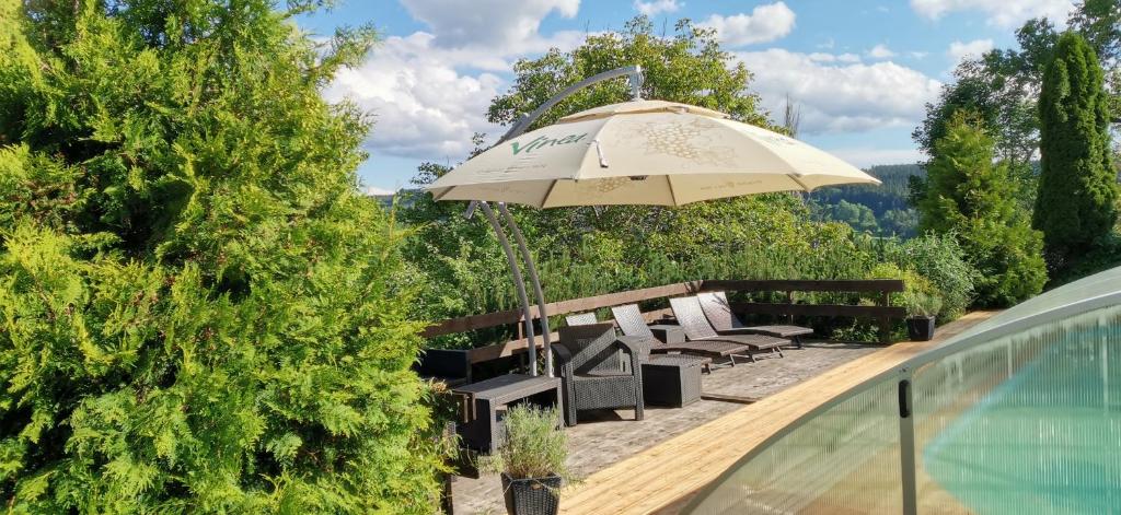Bazén v ubytování hotel ZLATÝ POTOK nebo v jeho okolí