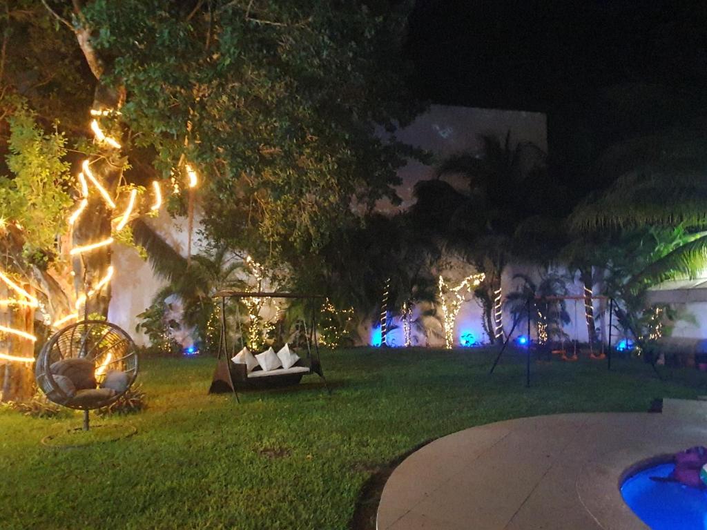 Zahrada ubytování Villa Segovia Cozumel