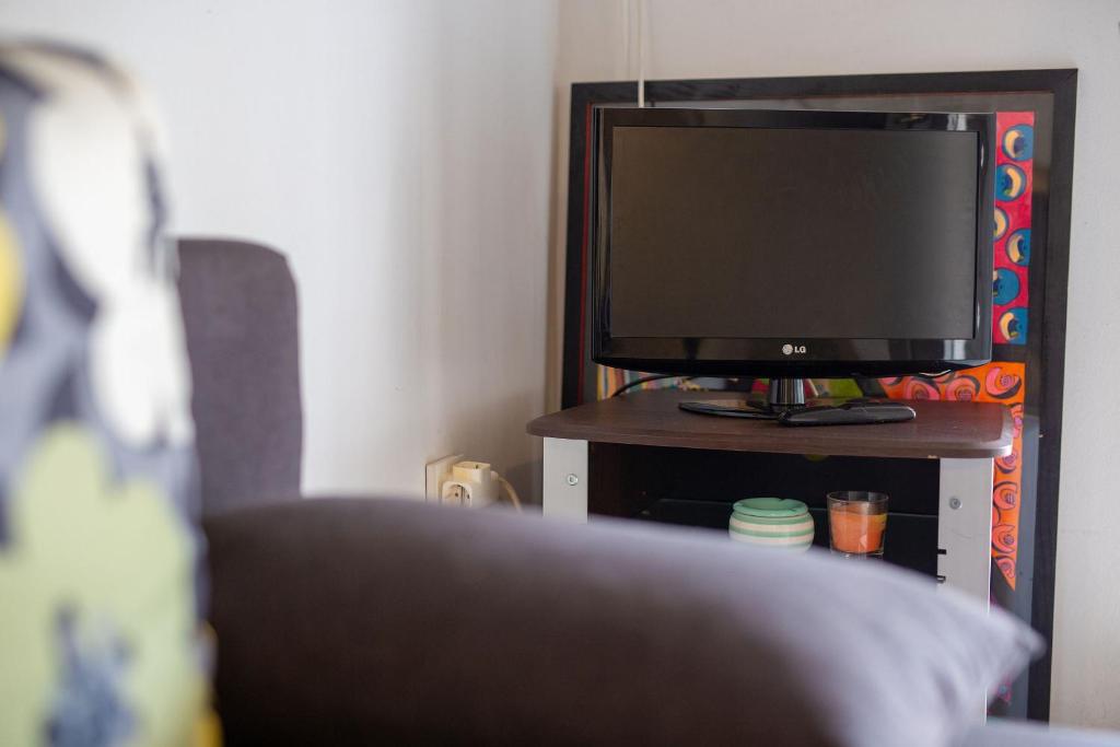 Televízia a/alebo spoločenská miestnosť v ubytovaní Apartments Dubravka
