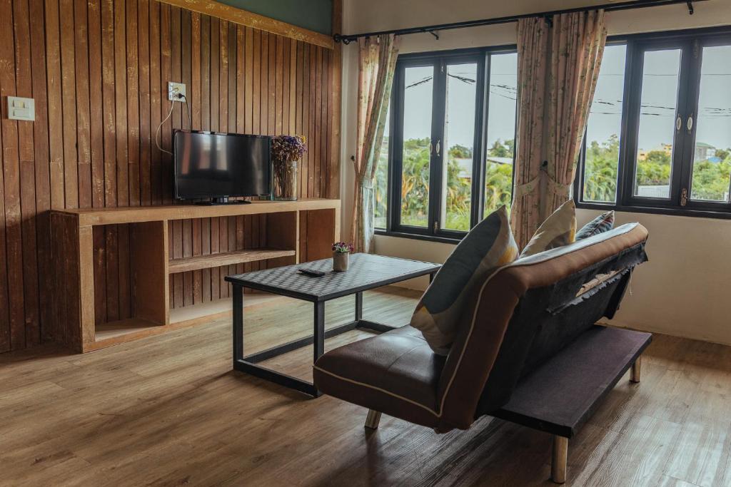 TV a/nebo společenská místnost v ubytování Hotel Toscana Trat