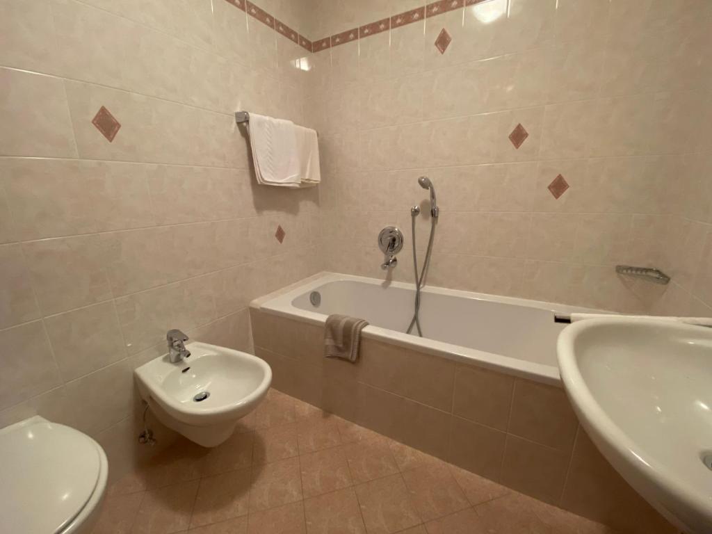 Koupelna v ubytování Hotel Lengsteinerhof