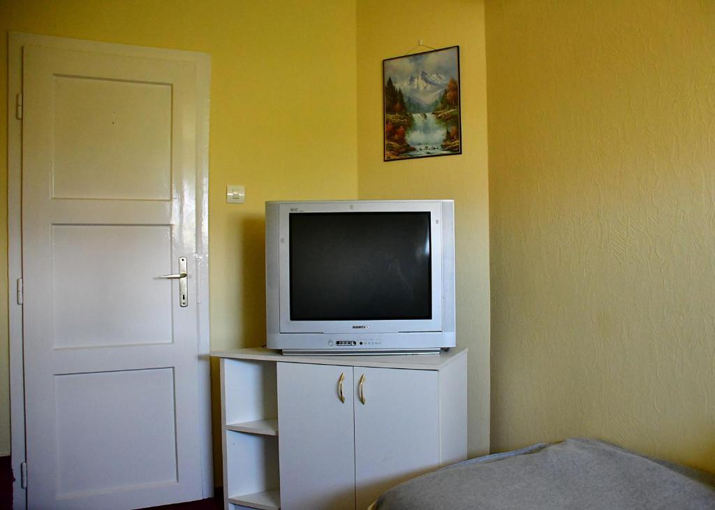 Televízia a/alebo spoločenská miestnosť v ubytovaní Tiszafa Vendégház Nagykanizsa
