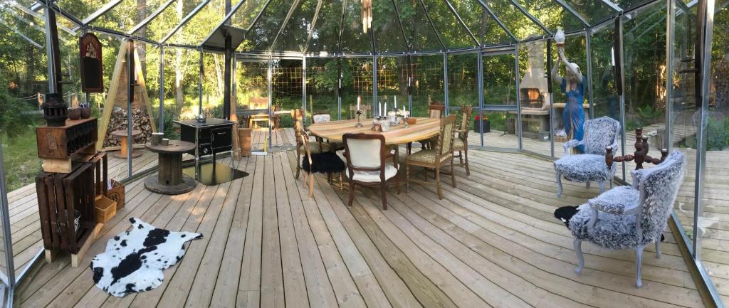 Patio nebo venkovní prostory v ubytování Bäverli Hills