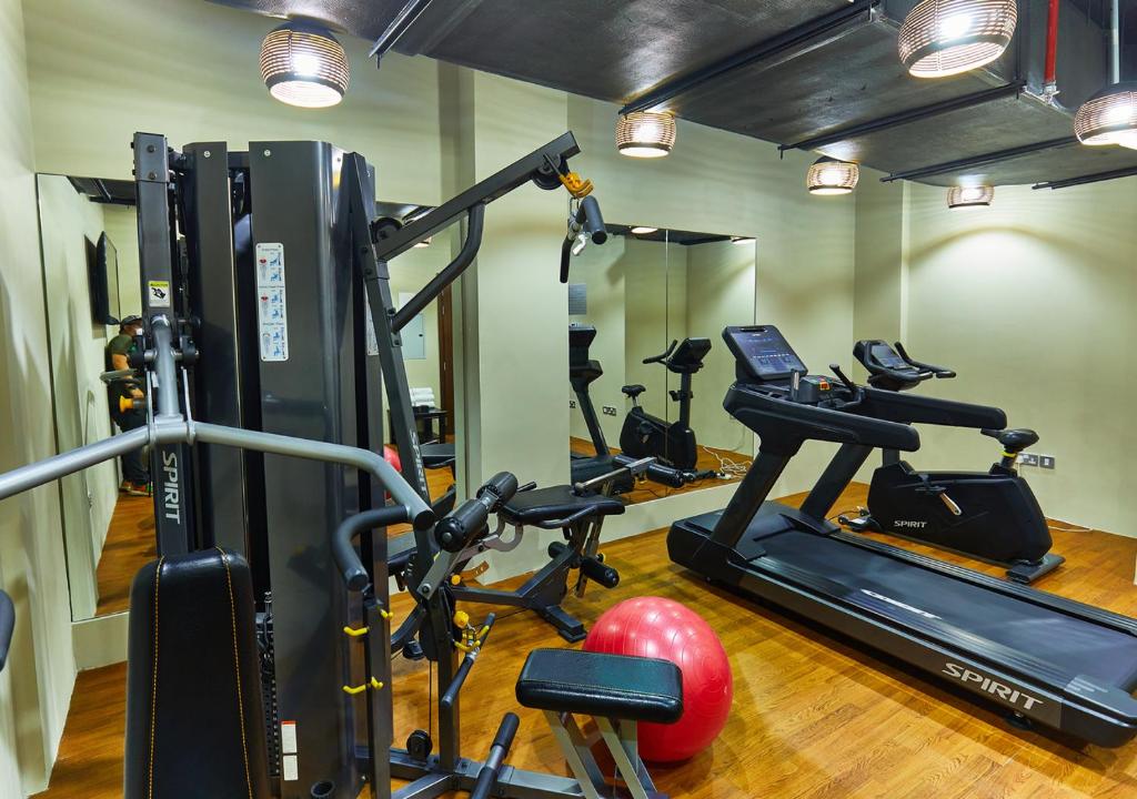 Fitness centrum a/nebo fitness zařízení v ubytování Rose Plaza Hotel Al Barsha