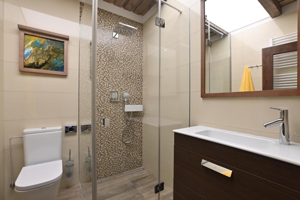 Koupelna v ubytování Apartmány Spessart