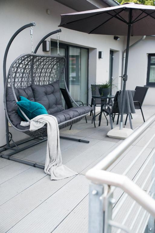 Balkón nebo terasa v ubytování Apartmány Benešov