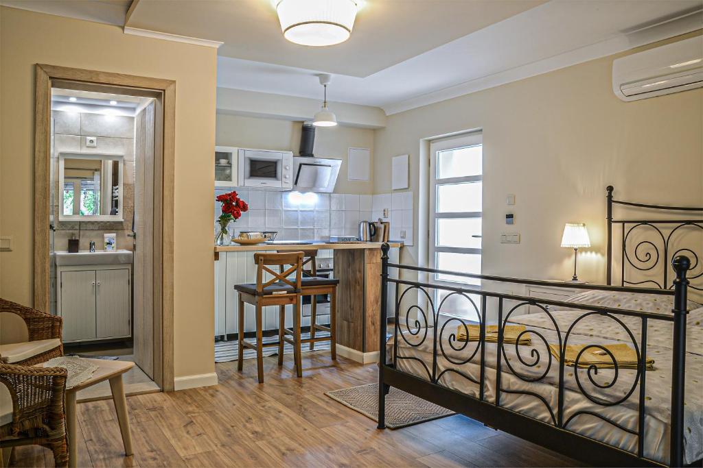 Kuchyň nebo kuchyňský kout v ubytování Terrace Apartments