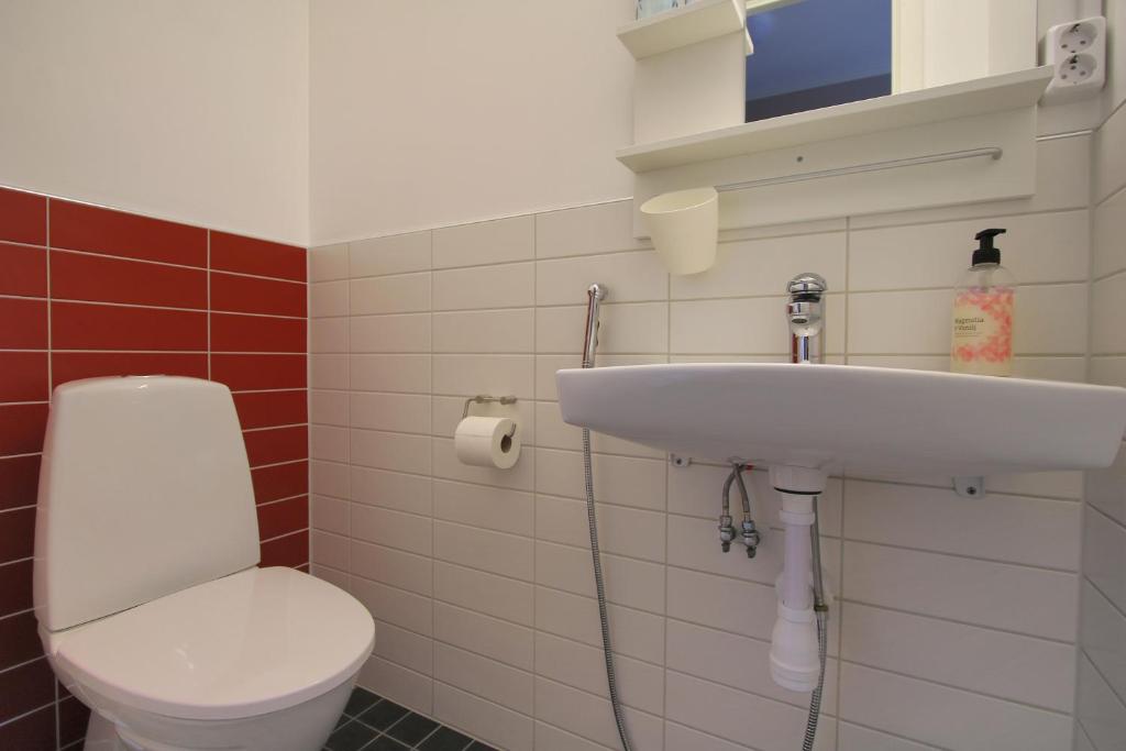 Koupelna v ubytování Hotell Munkeröd