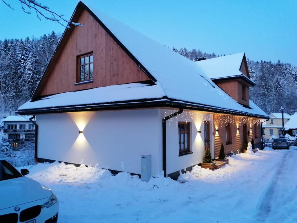 Biała Owieczka B&B Szczyrk v zime