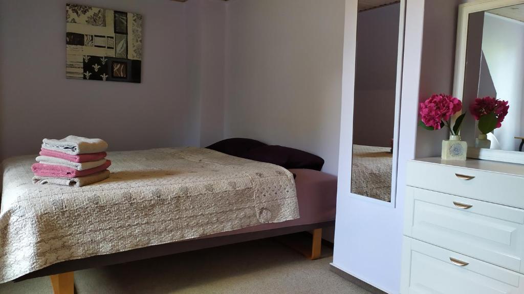 Postel nebo postele na pokoji v ubytování Guest House Gero Vėjo Namai