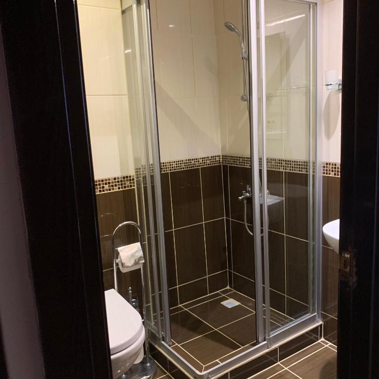 Koupelna v ubytování elisa hotel