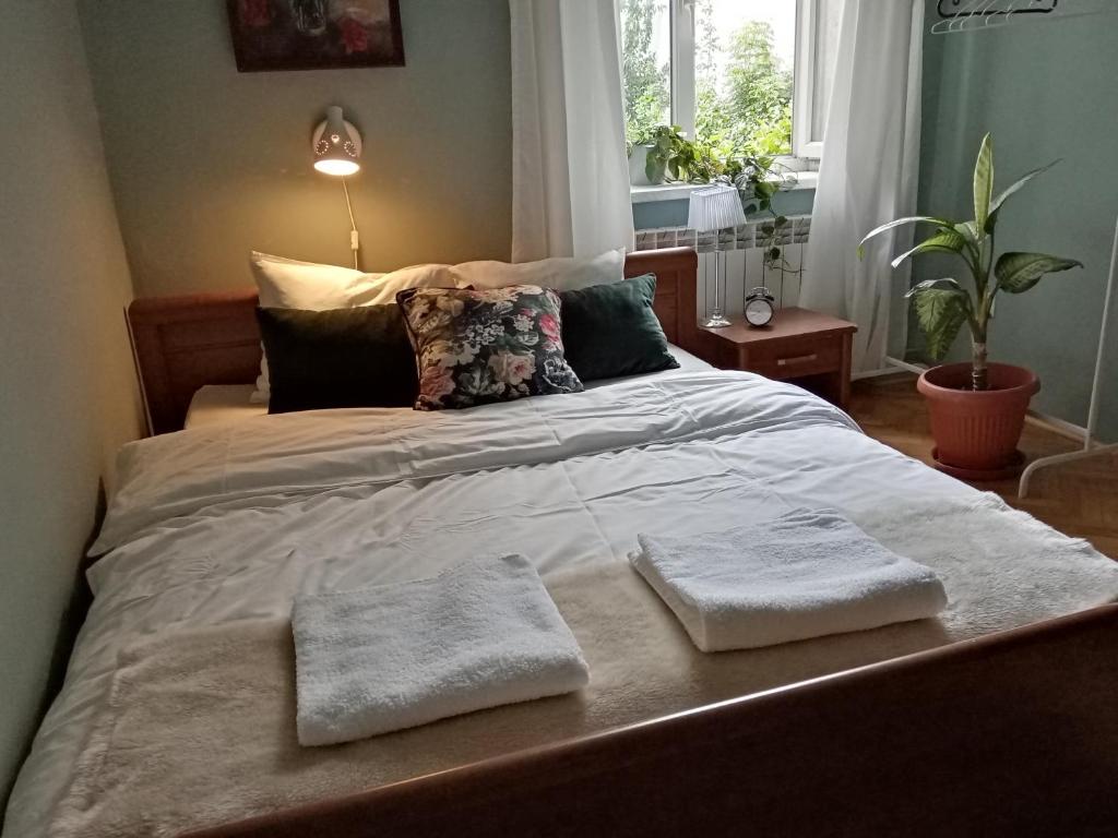 Postel nebo postele na pokoji v ubytování K2 apartment