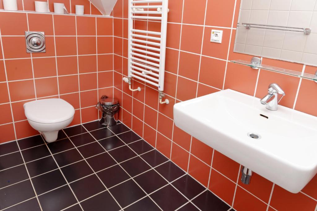 Koupelna v ubytování Hotel Tulipan