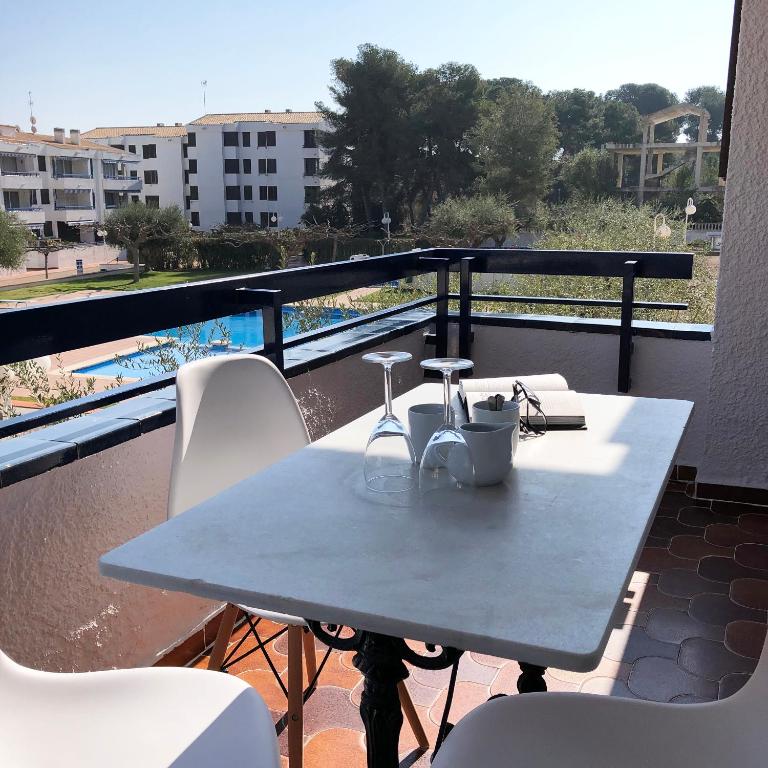 Balkón nebo terasa v ubytování Casa Blanca Beach Apartment