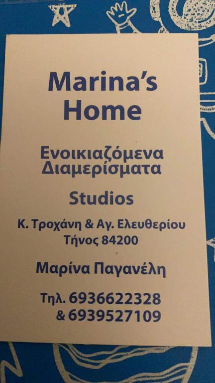 Certifikát, ocenenie alebo iný dokument vystavený v ubytovaní Marina's Home