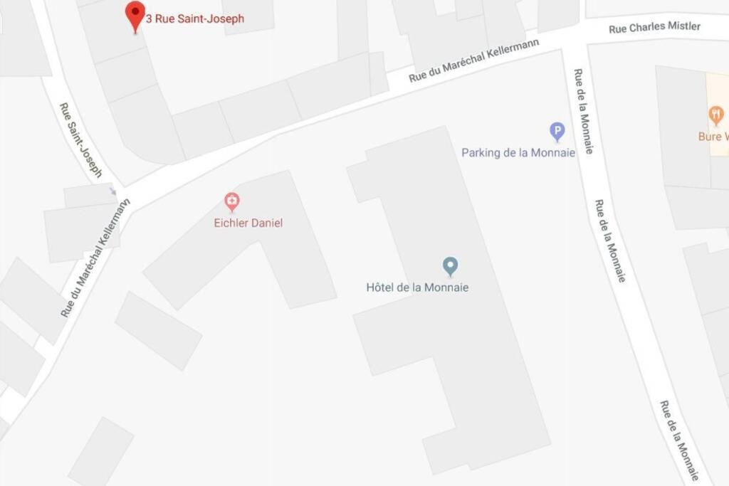 a screenshot of a google map with the location of a synagogue at BELISAMA in Molsheim