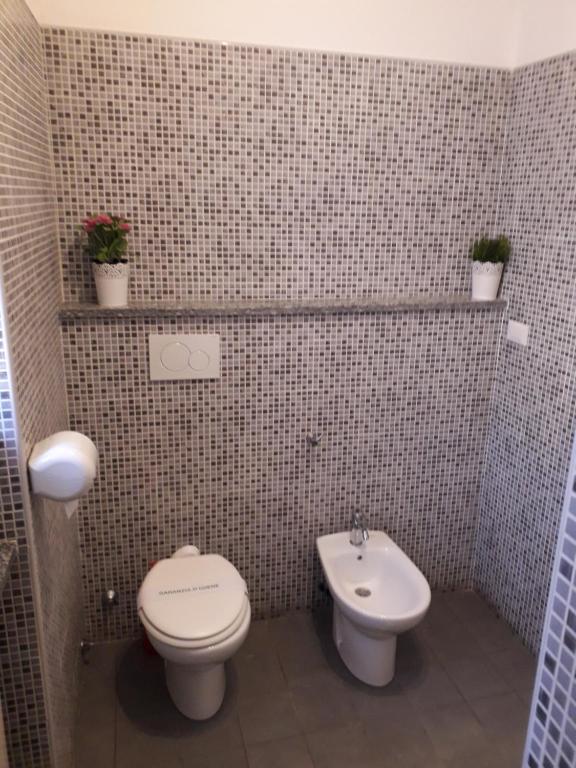 Koupelna v ubytování Hotel Vittoriano