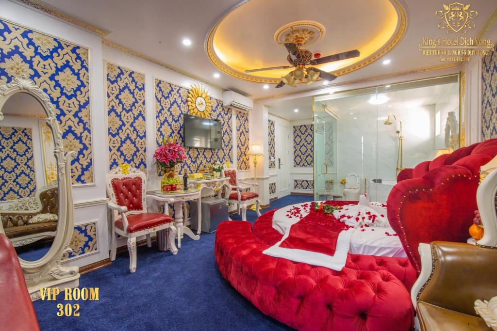 Posezení v ubytování King's Hotel Dịch Vọng
