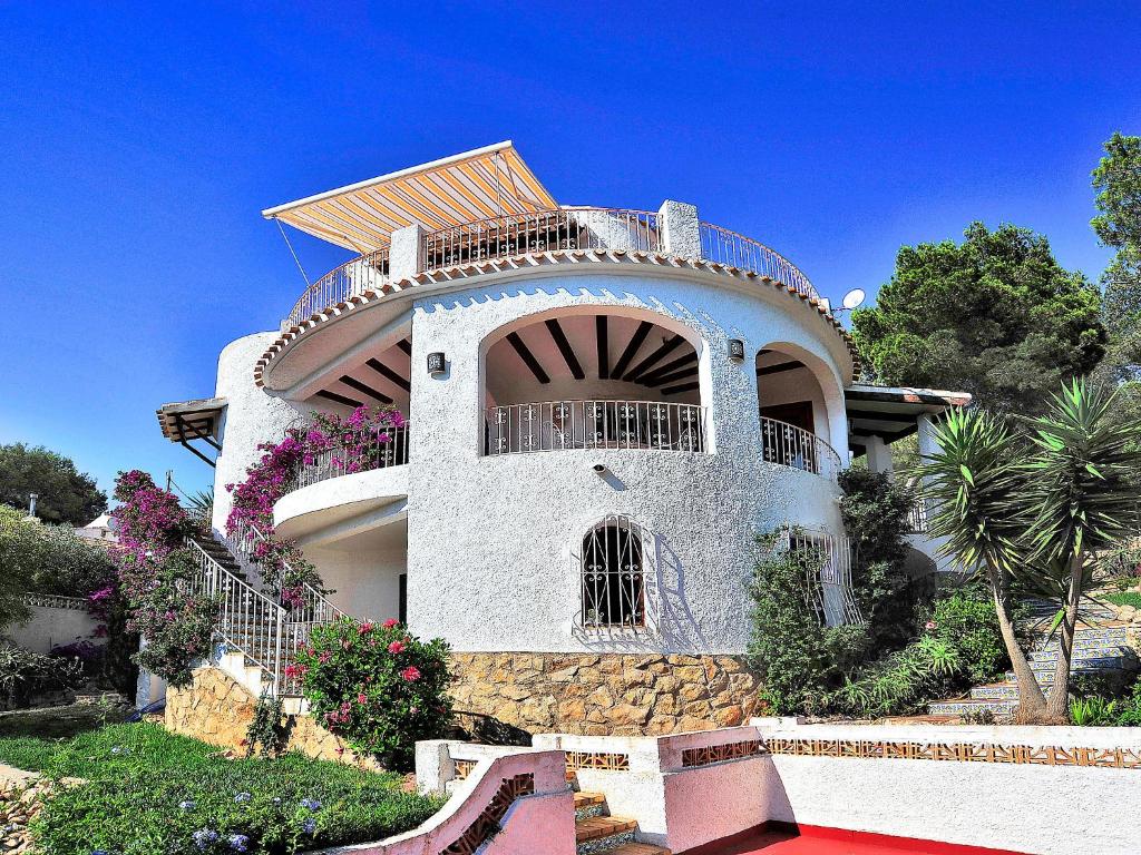 a large house with a balcony on top of it at Holiday Home Flova by Interhome in Balcon del Mar