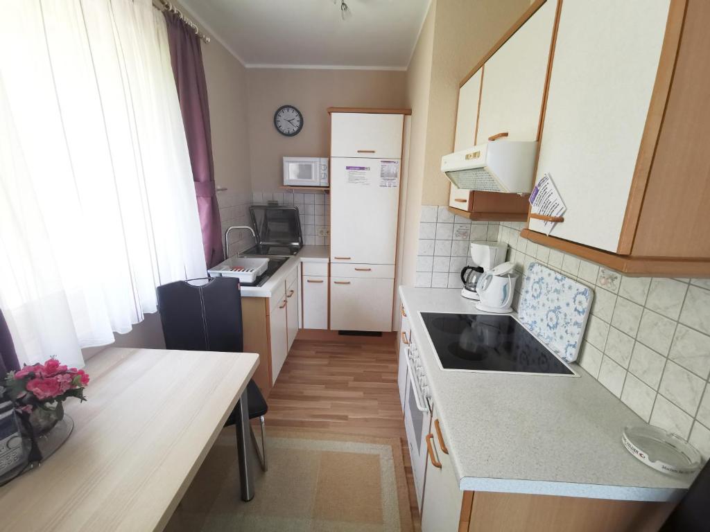 Kuchyň nebo kuchyňský kout v ubytování Ferienparadies Gutounik