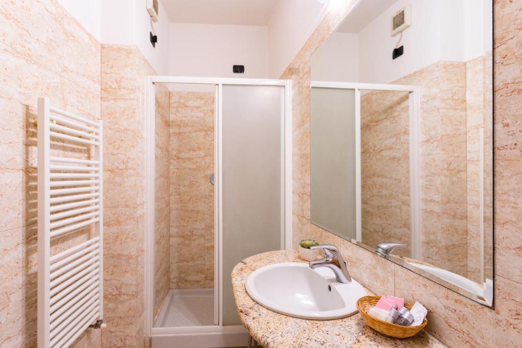 Koupelna v ubytování Hotel Dei Tigli