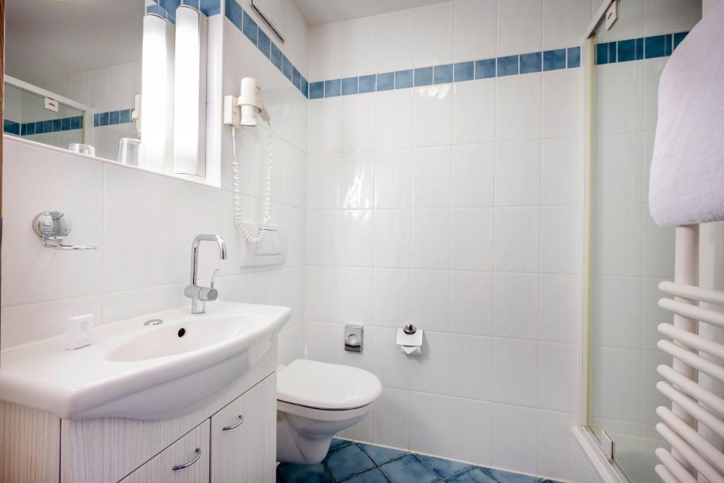 Koupelna v ubytování Berghotel Sudelfeld