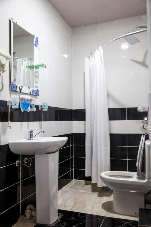 Koupelna v ubytování Hotel Borjomi Aisi