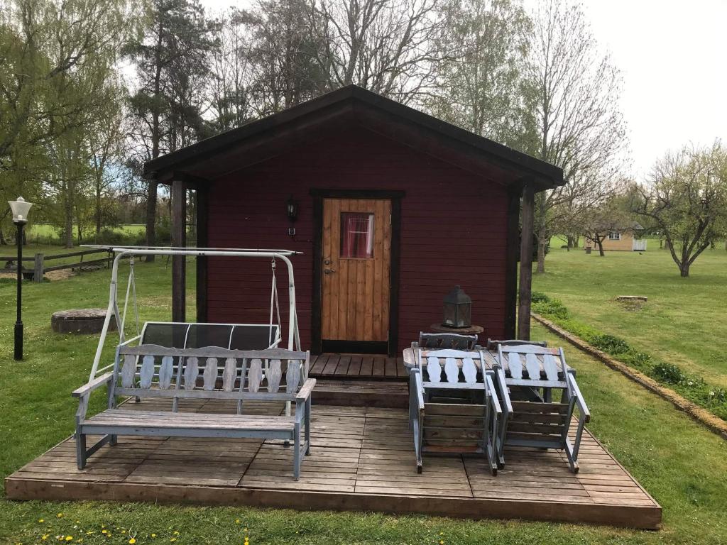 Zahrada ubytování Stuga Roma Gotland