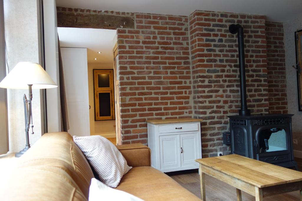 Posezení v ubytování Gîtes le second à Spa (gîte de 2 et de 5 personnes)