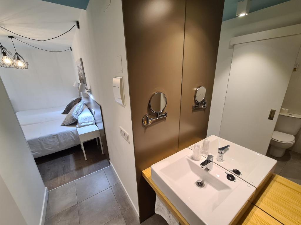 Koupelna v ubytování Hotel Jacobeo