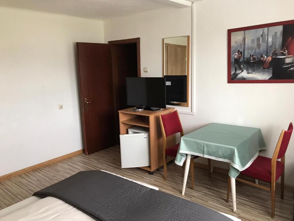 Kuchyň nebo kuchyňský kout v ubytování Ferienanlage Seehof