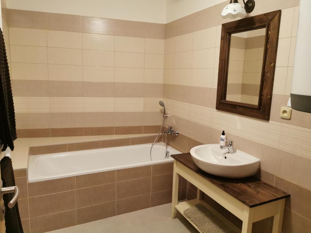 Koupelna v ubytování Luxusní apartmány Soběslav
