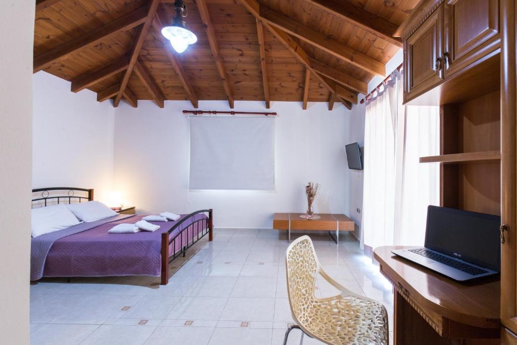 Posteľ alebo postele v izbe v ubytovaní Vasso Apartments 3
