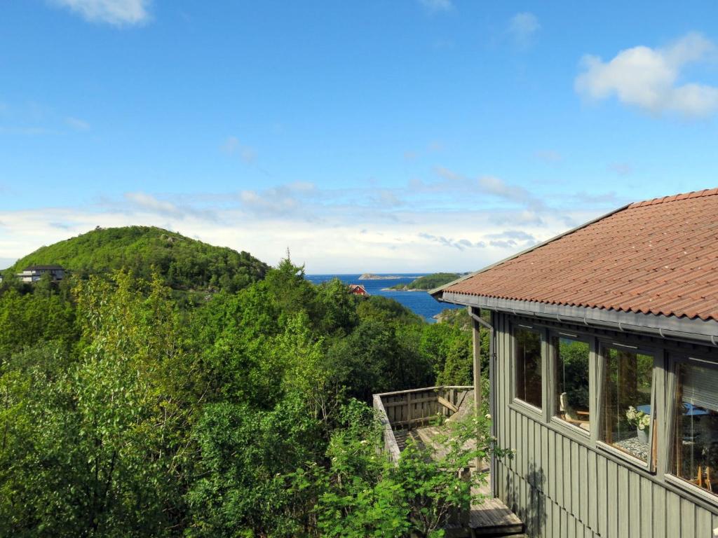 a view of the water from a house at Holiday Home Klippen - SOW615 by Interhome in Farsund