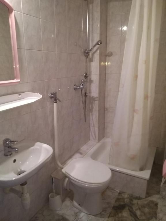 Koupelna v ubytování Hostel Malva