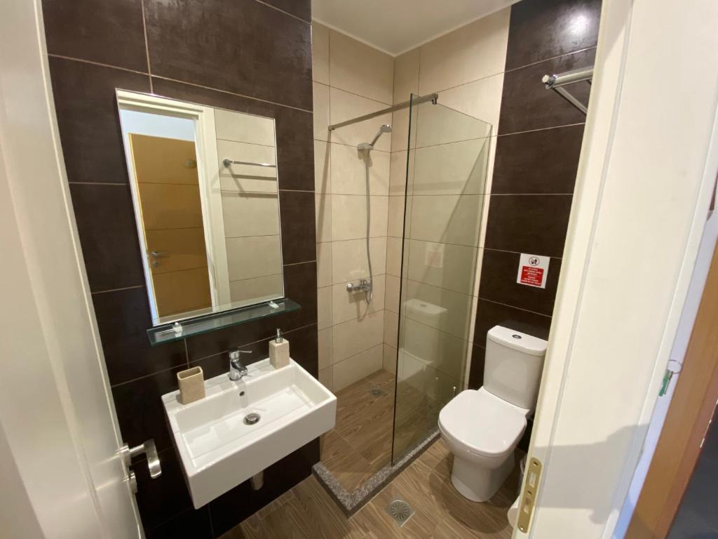 Koupelna v ubytování VIAL Rooms