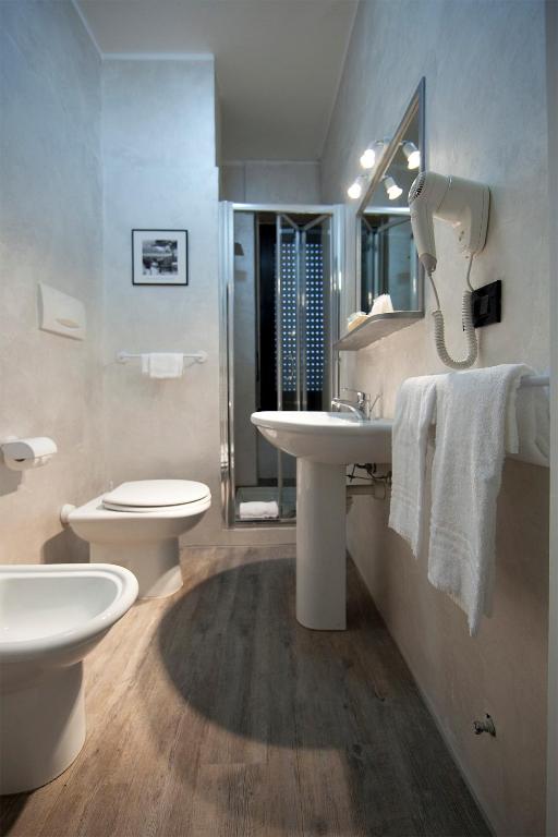 Koupelna v ubytování Piccolo Hotel Allamano