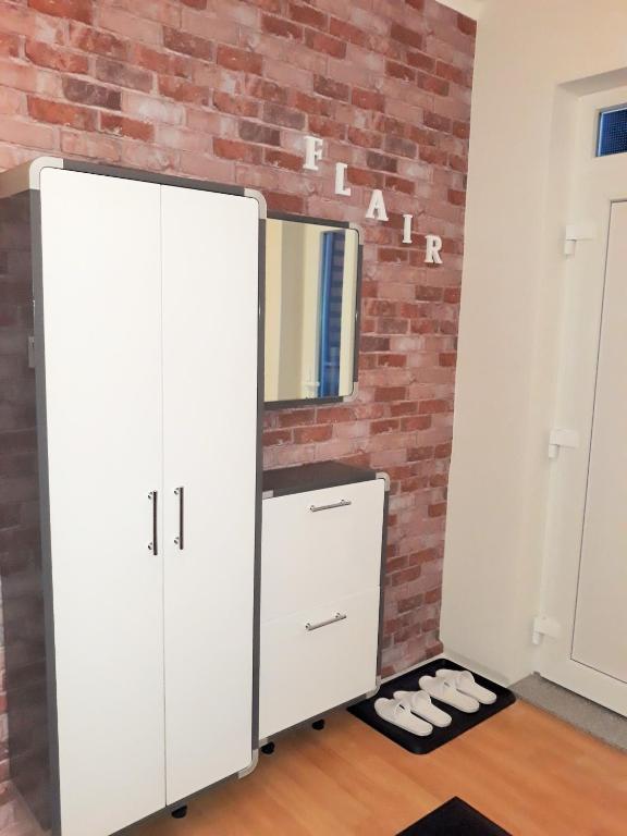 Kuchyň nebo kuchyňský kout v ubytování Ferienwohnung FLAIR