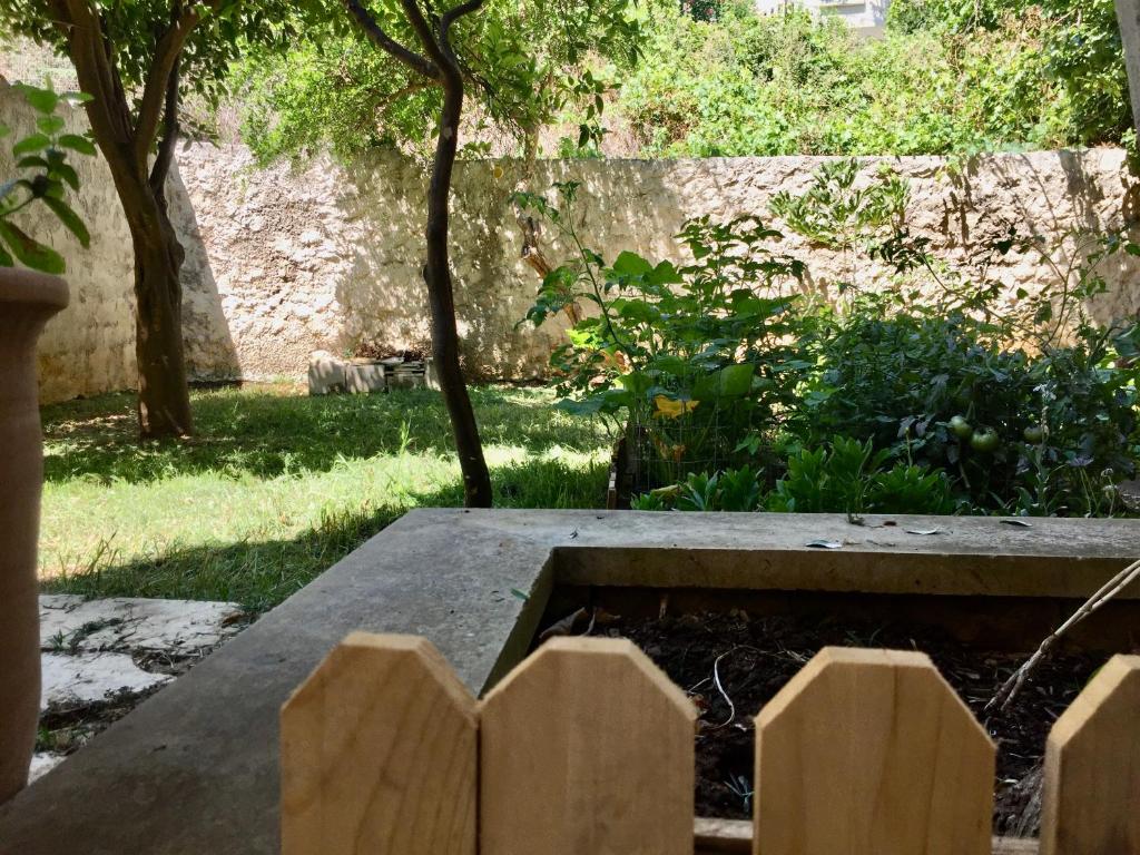 Vonkajšia záhrada v ubytovaní Rethymno Blue Apartments
