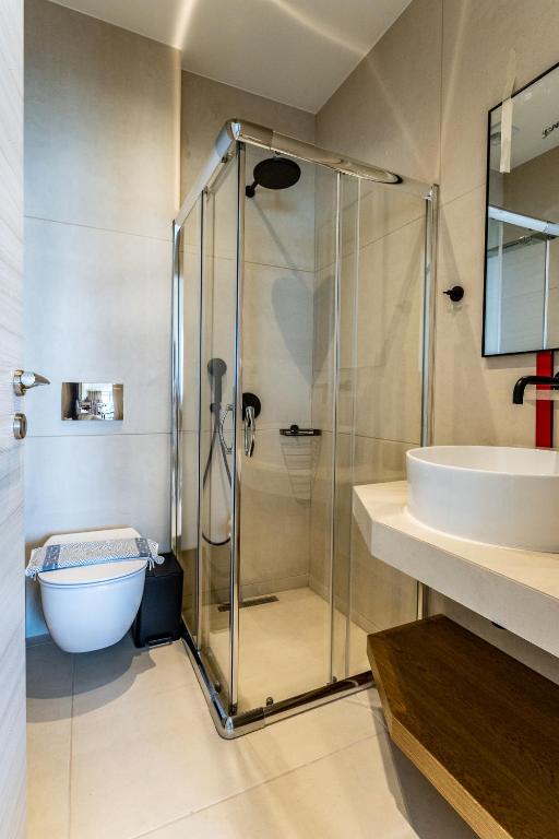 Koupelna v ubytování Mari Hotel & Maisonettes