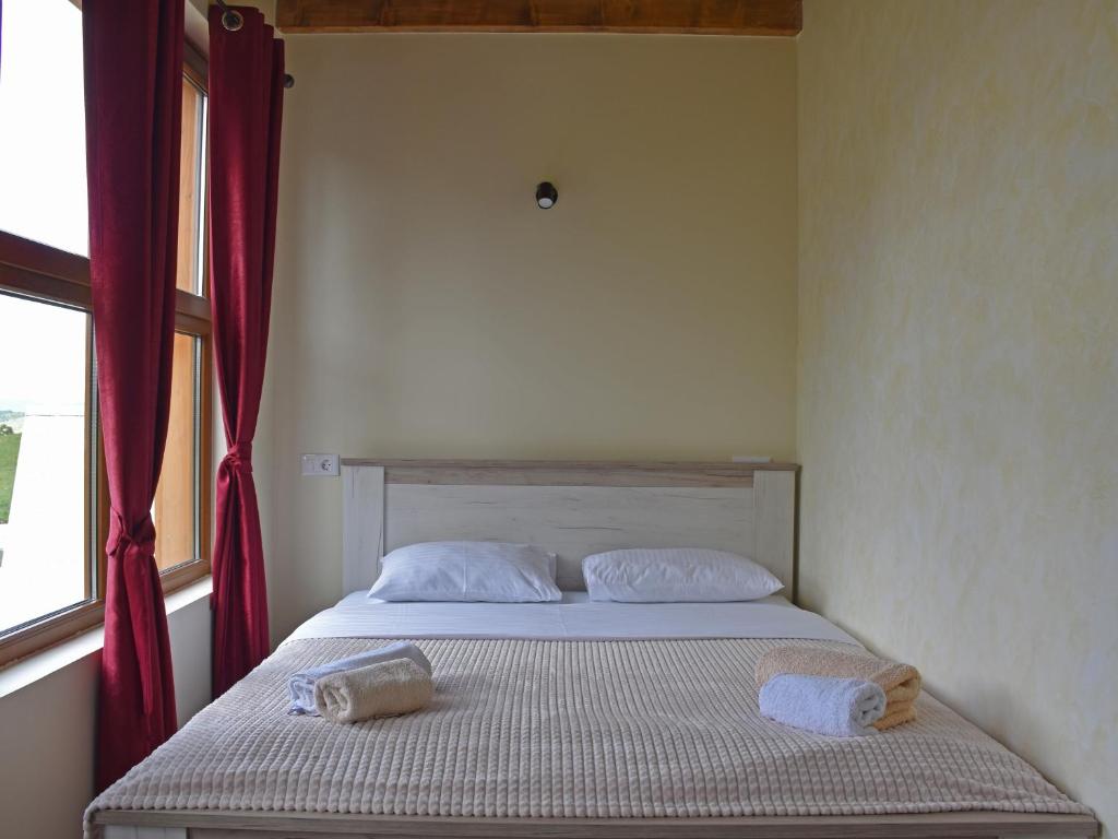 Postel nebo postele na pokoji v ubytování Apartmani i Restoran Sljeme