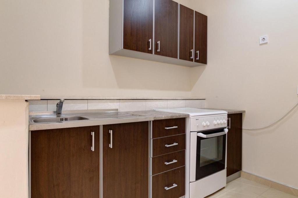 Kuchyň nebo kuchyňský kout v ubytování Hotel Zan
