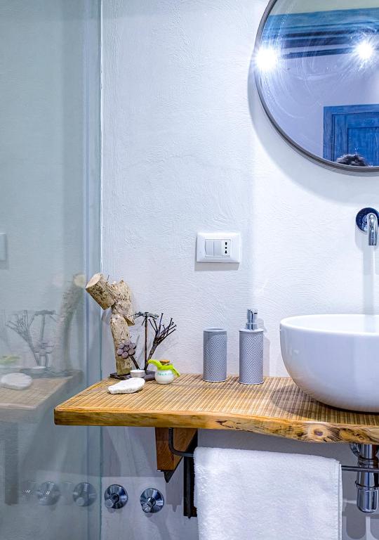 Koupelna v ubytování b&b fico d'india